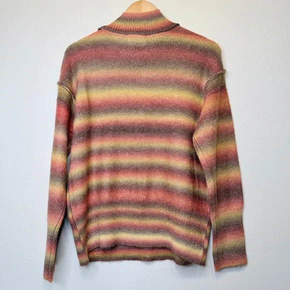 beachlunchlounge Sedona Spacedye Striped Mockneck Relaxed Pullover Knit Sweater - Picture 6 of 15